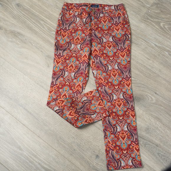 NWT Harvest Wine Damask Lexington Jeans - sz 10 - Picture 4 of 5